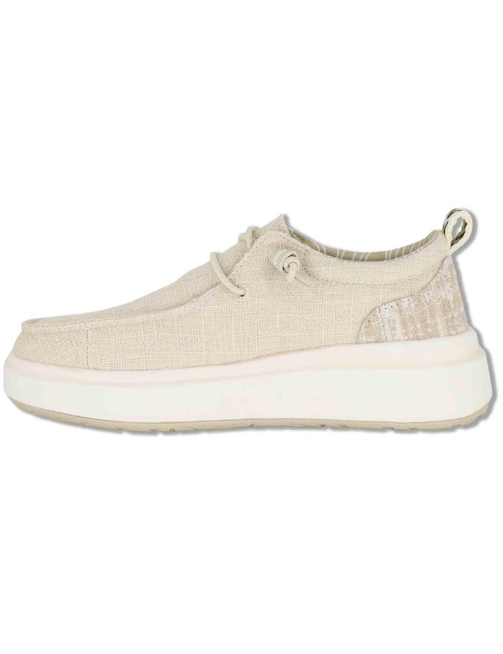 Sneakers donna Nature Wallabee in tessuto beige con lacci elastici JL61530A 023 Jeep 