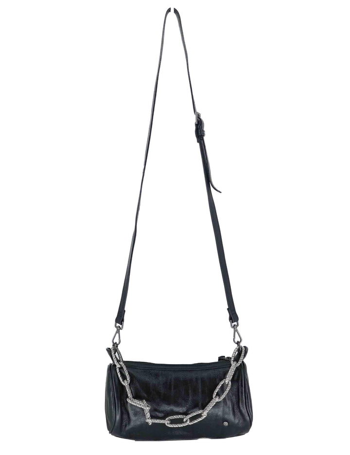 Borse donna chain in pelle nera con catena e tracolla RBS 9700 047 Rehard 