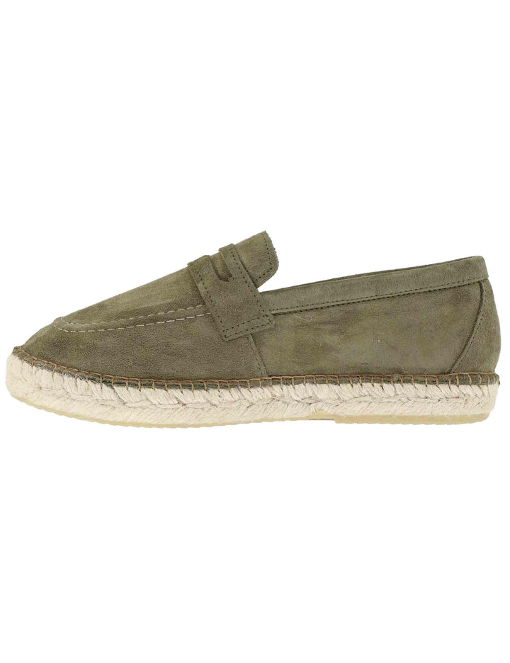 Mocassini espadrillas uomo in camoscio verde Benet Army Toni Pons 