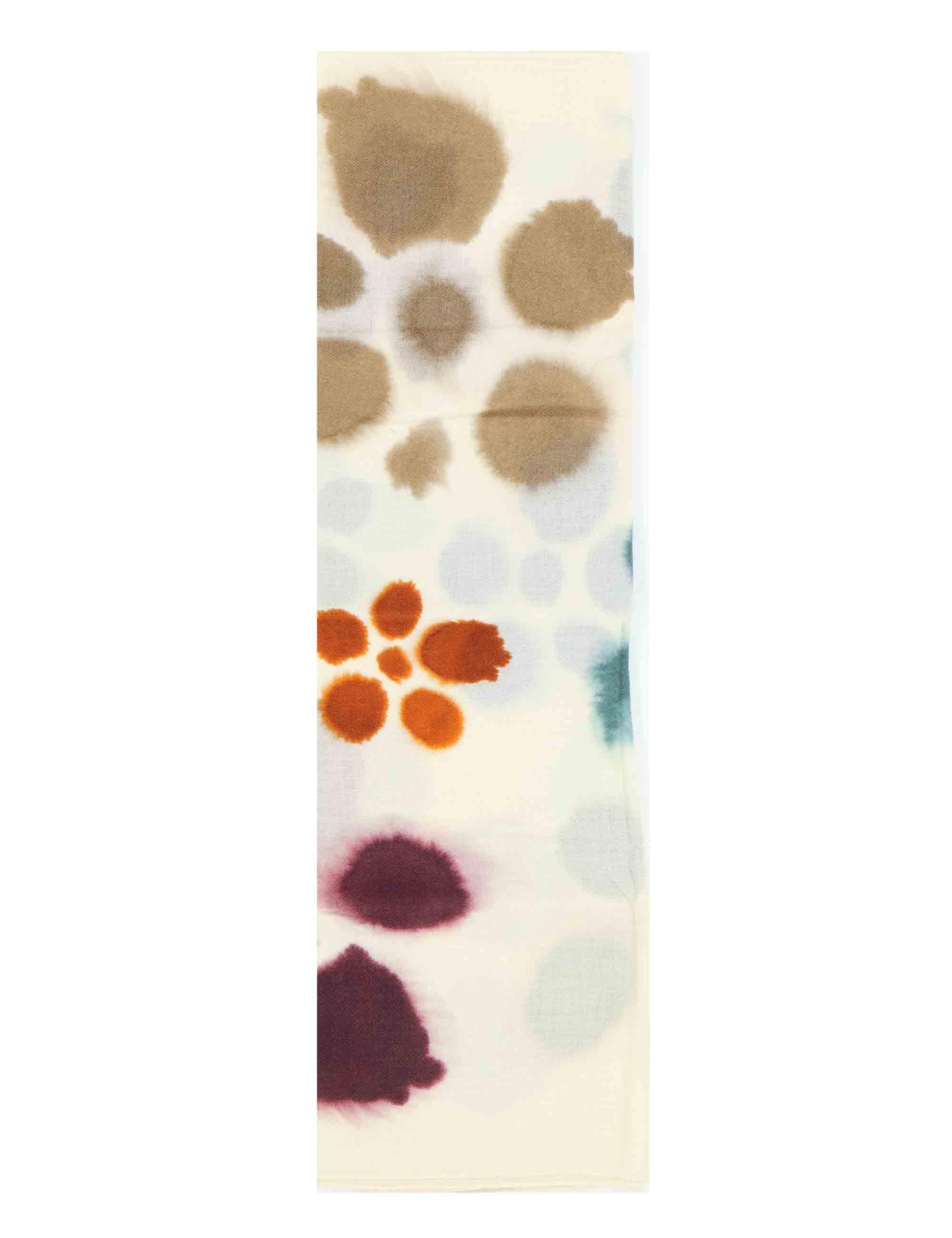 Sciarpe donna in lana off white con fantasie floreali K1289 11986 5 BARBIERI 1945 