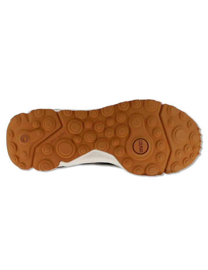 Sneakers uomo in pelle e tessuto blu con suola alta GARNER 023 Colmar 