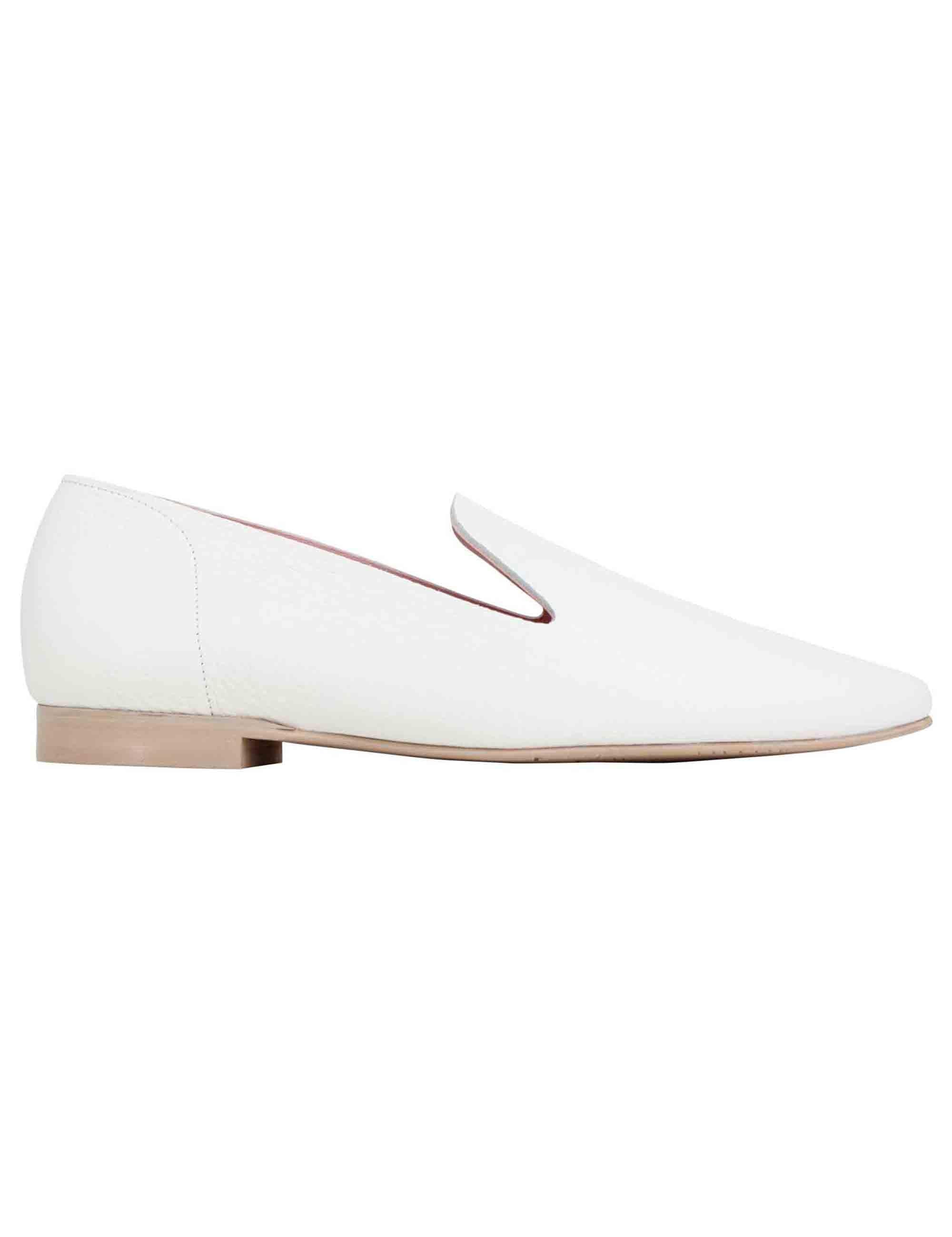 Mocassini Donna in Pelle Bianca 7134 100 - Ras