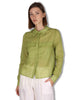Women's Pure Green Cotton Shirts with Pockets JABCM0001-F1493-1230 7046