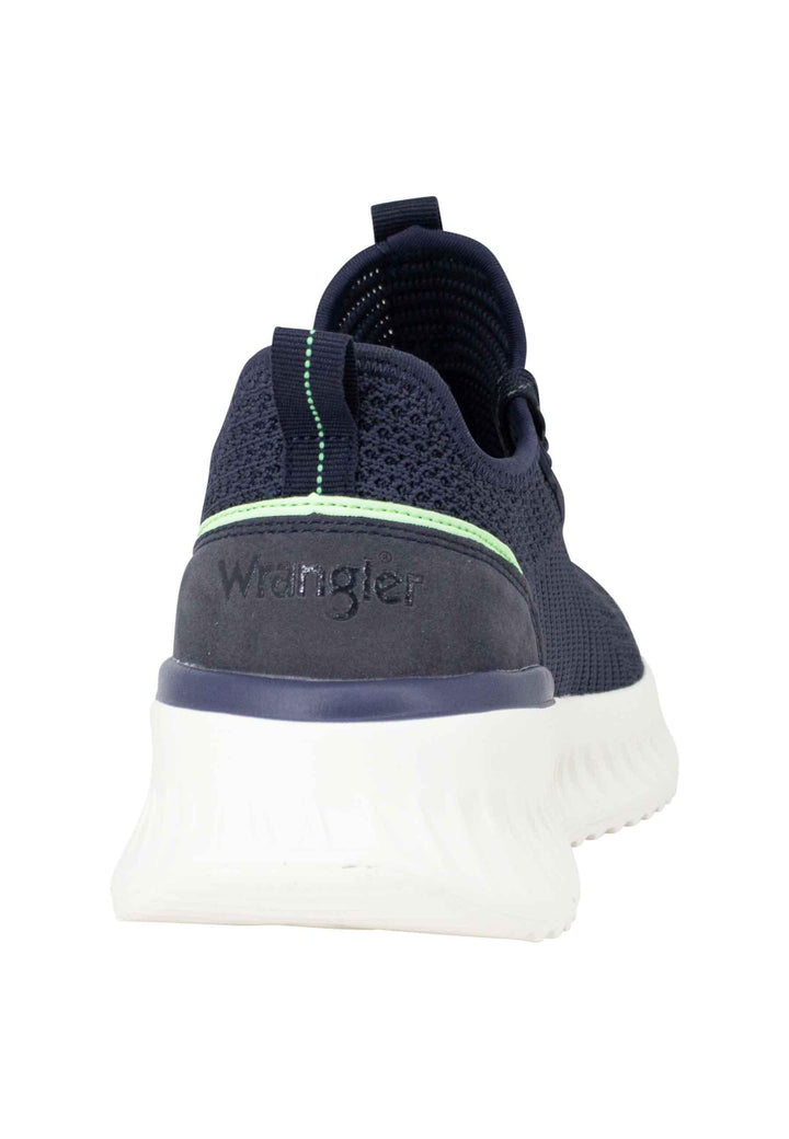 Sneakers uomo Star in tessuto elastico blu con suola alta in gomma WM31100A 016 Wrangler 