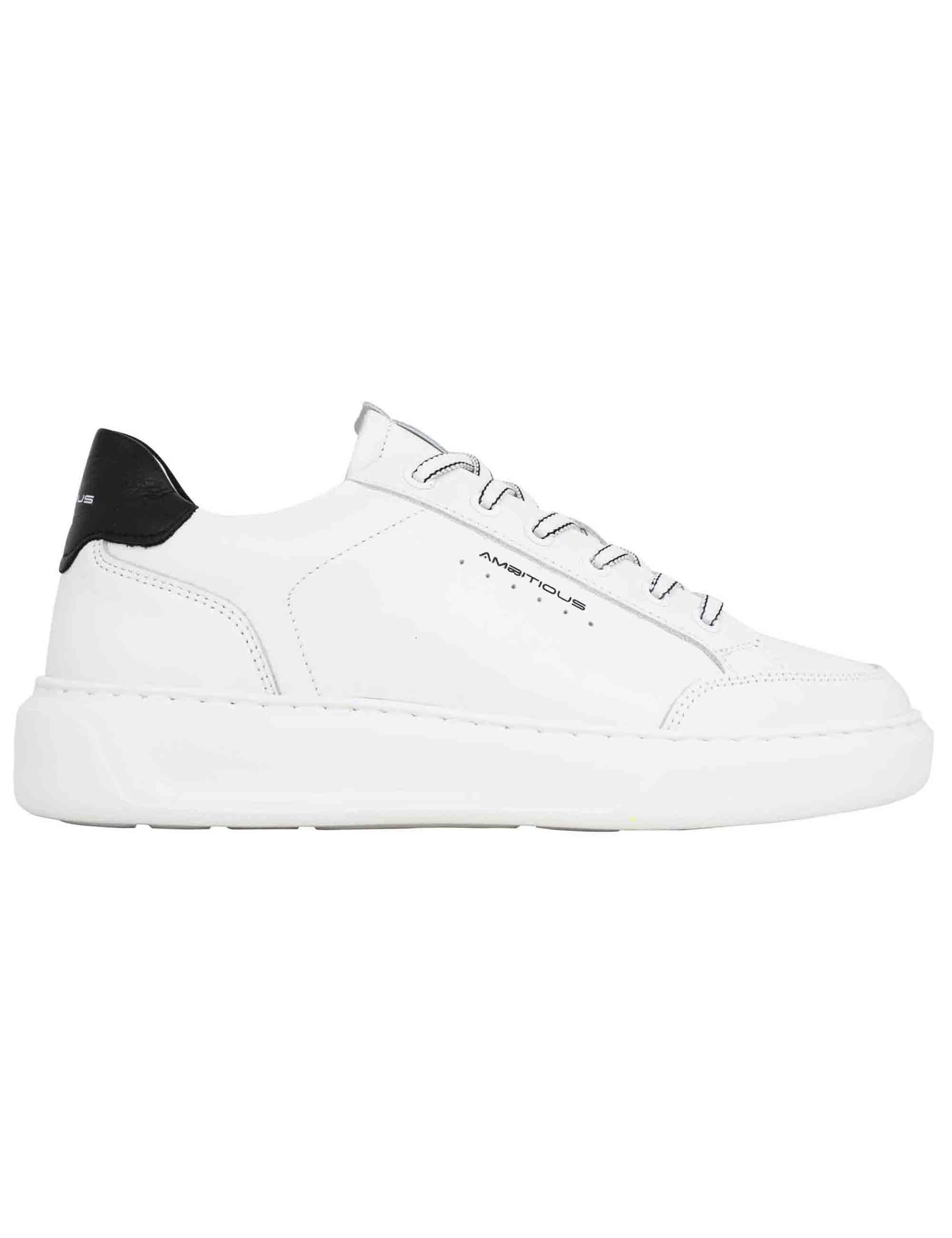 Sneakers uomo Kit in pelle bianca 12861 4838 Ambitious 