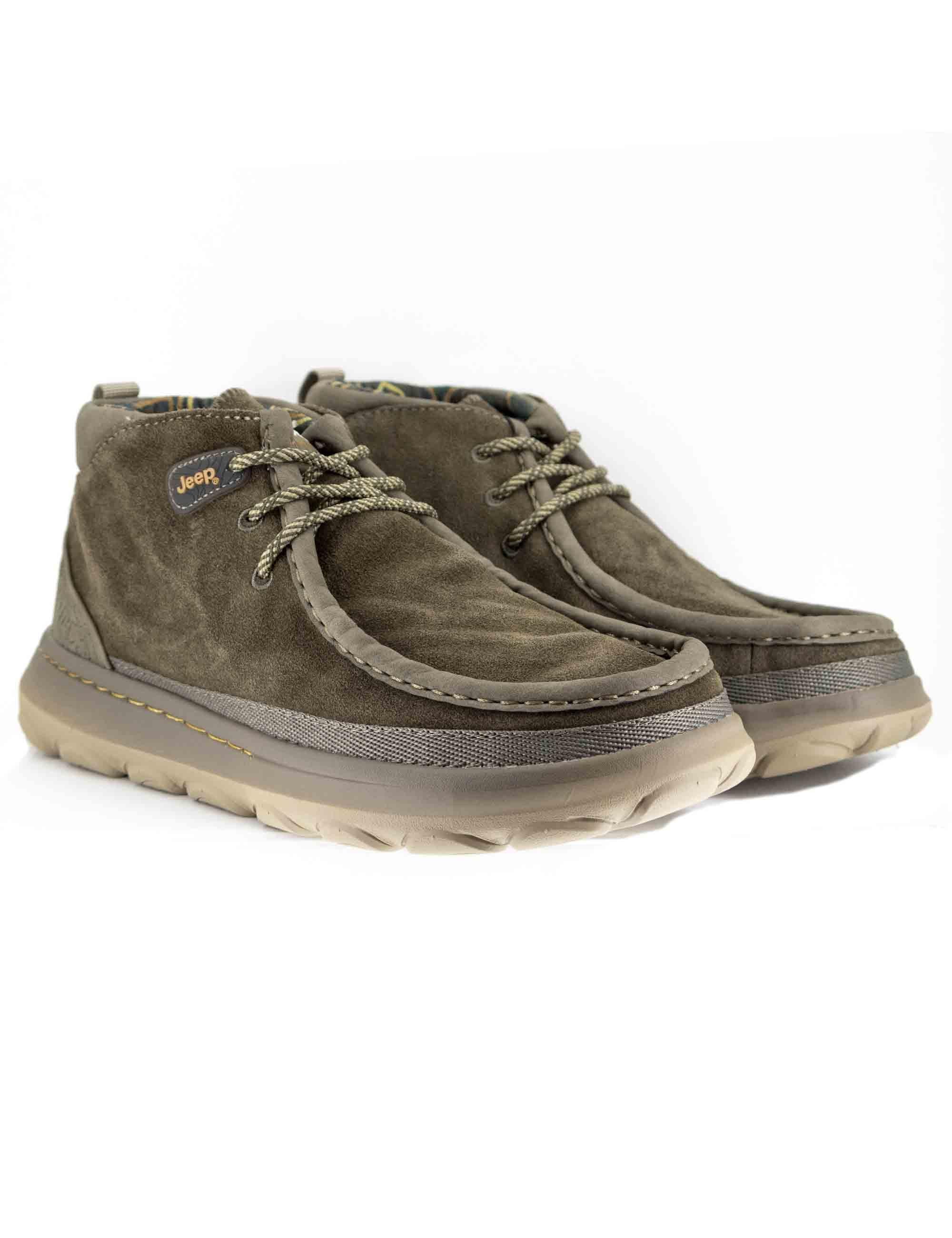 Stivaletti uomo Kauai Wallebee Mid in crosta taupe con suola in gomma JM52041A 029 Jeep 