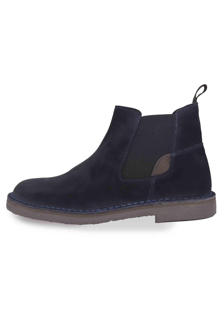Chelsea boot in camoscio blu con suola in gomma SP6088 002 Spatarella 