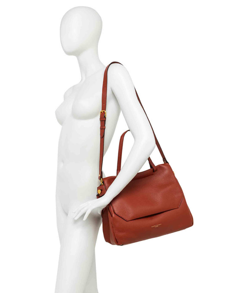 Borse donna Ottavia in pelle bordeaux con manico e tracolla BS11376 14050 GRN Gianni Chiarini 