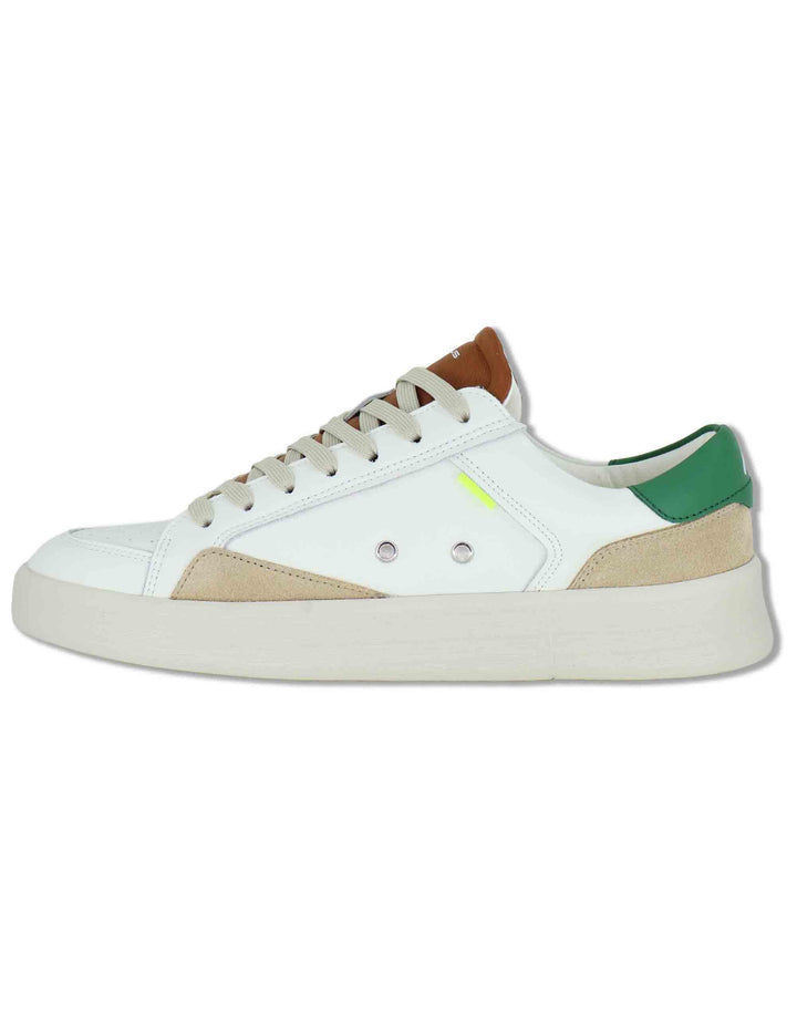 Sneakers uomo Brixton in pelle off white con suola alta in gomma eco-light 14323 T3451AM Ambitious 