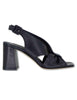 Women's black leather slingback with square toe DS2674/G 001