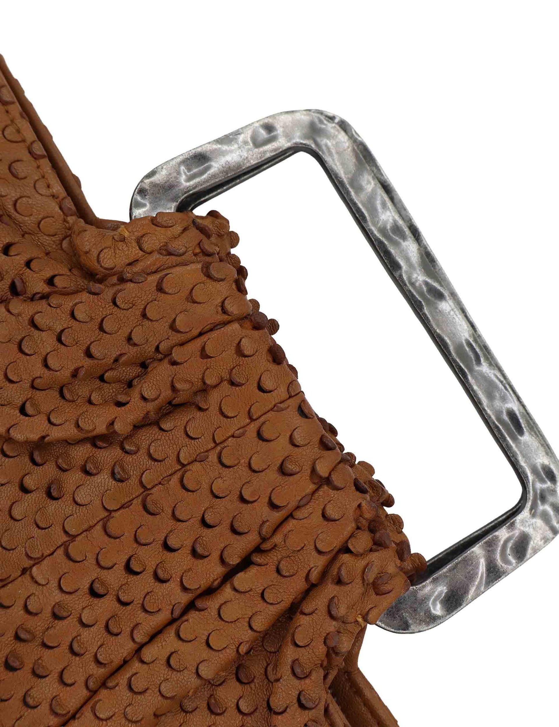 Borse donna in pelle forata cuoio con manico rigido e tracolla removibile RBS1003 061 Rehard 