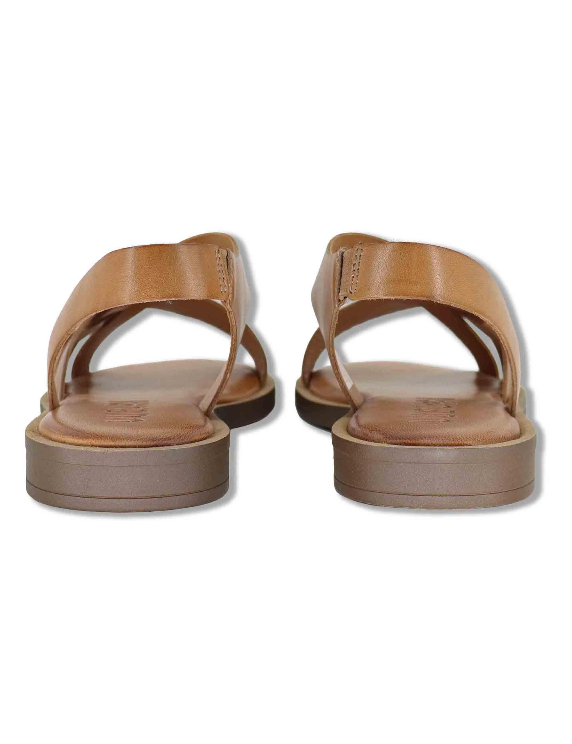 Sadnali bassi donna in pelle cuoio con sottopiede imbottito WD425R24 500008 Vueva 