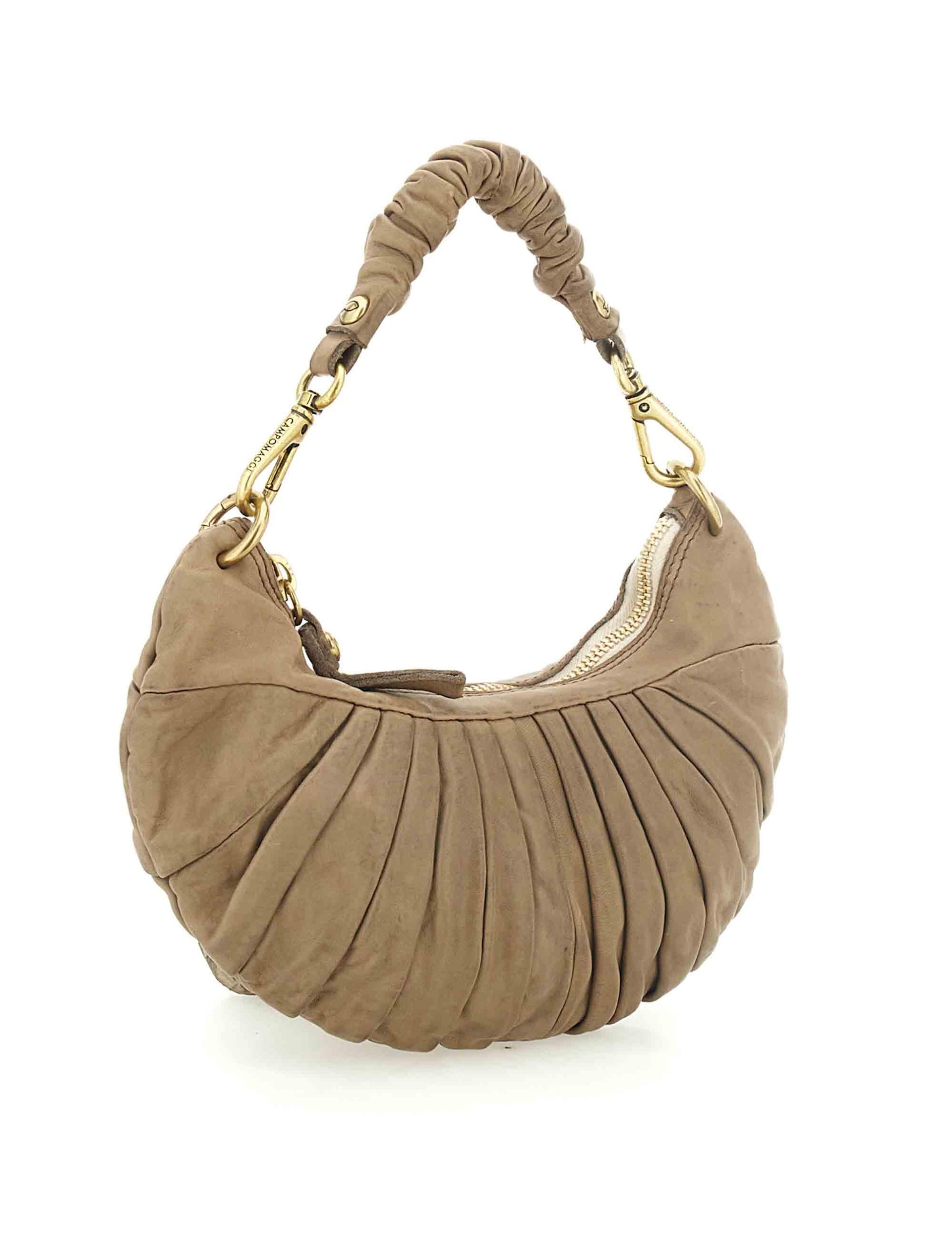 Borse donna Luna in pelle naturale plissettata con tracolla monospalla C044070ND X2982 C0539 Campomaggi 