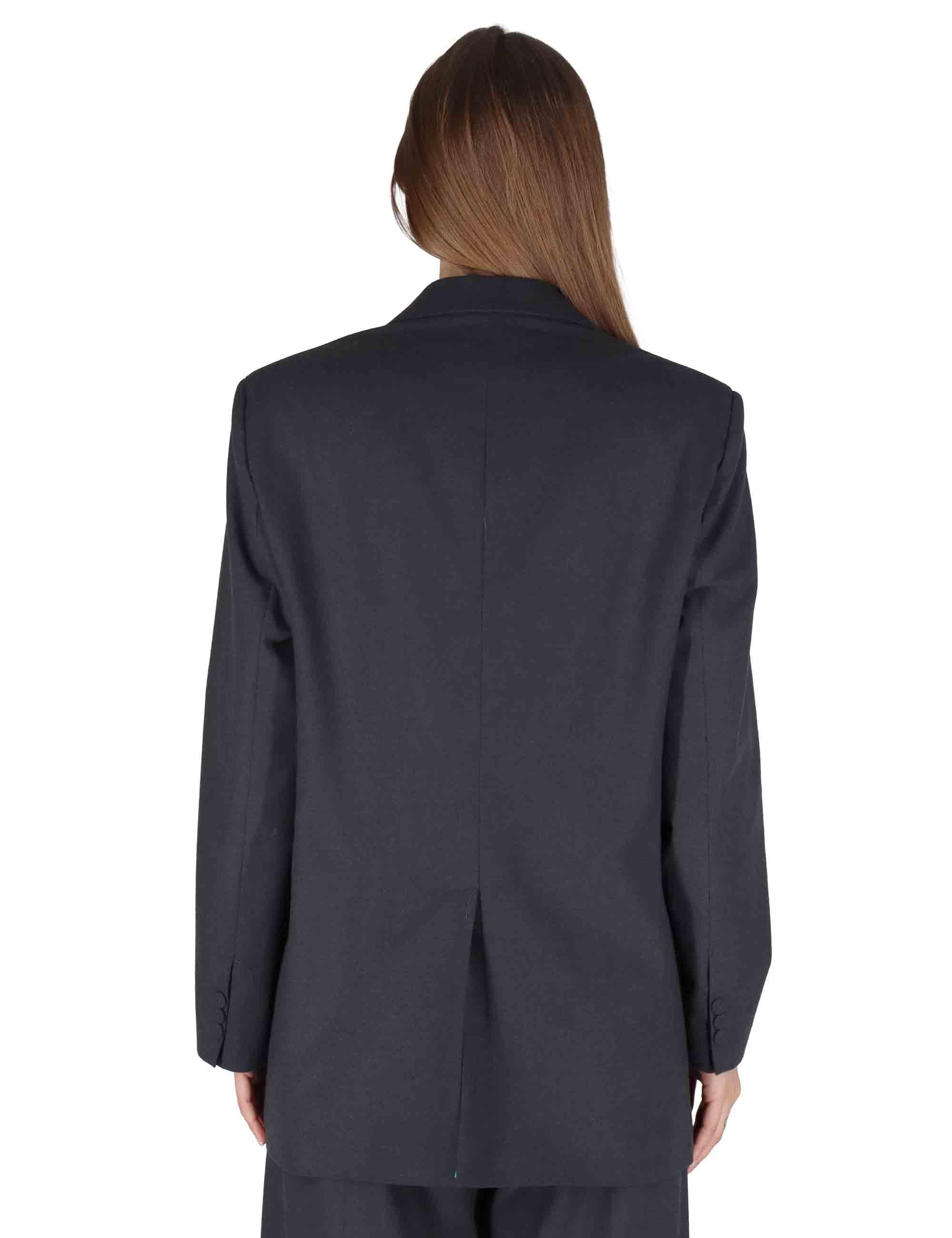 Giacche donna in viscosa naturale grigia 2 bottoni vestibilità over OABGA0025-0505 9210 Justmine 