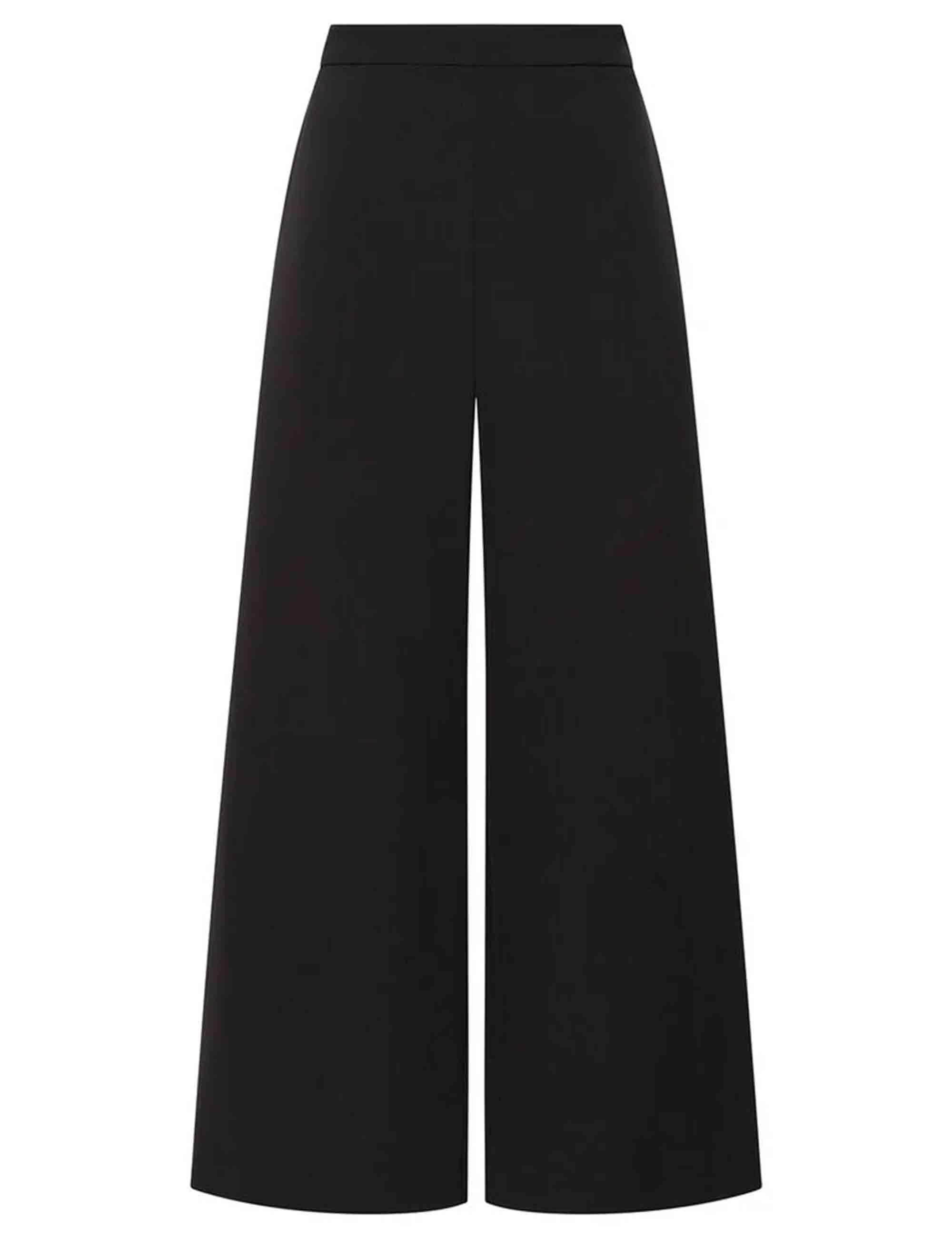 Pantaloni donna Cady in tessuto nero con gamba larga JH805350658 20000 Maliparmi 
