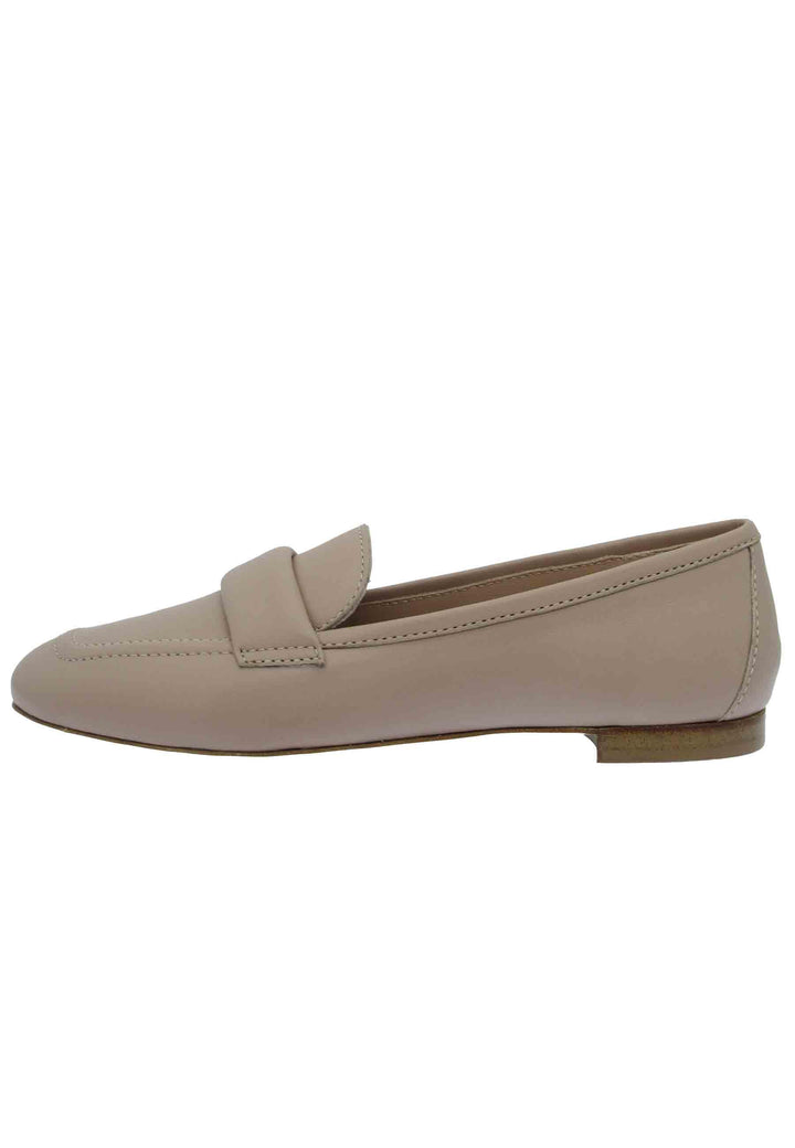 Mocassini donna in pelle nude tacco basso Z406 300 Spatarella 