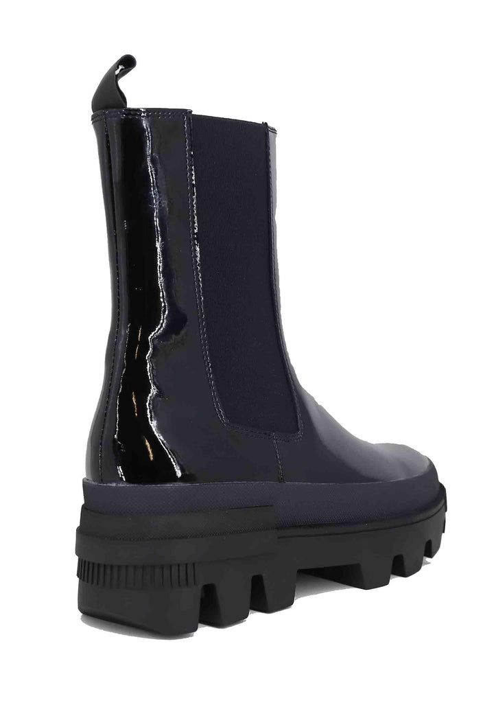 Stivaletti donna in vernice nera con fondo carrarmato Violet 830T10VK 001 Bibi Lou 