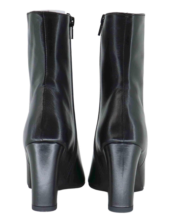 Stivaletti donna in pelle nera tacco alto 3351 001 Les Venues 