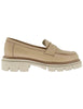 Women's beige leather moccasins SP2103 014