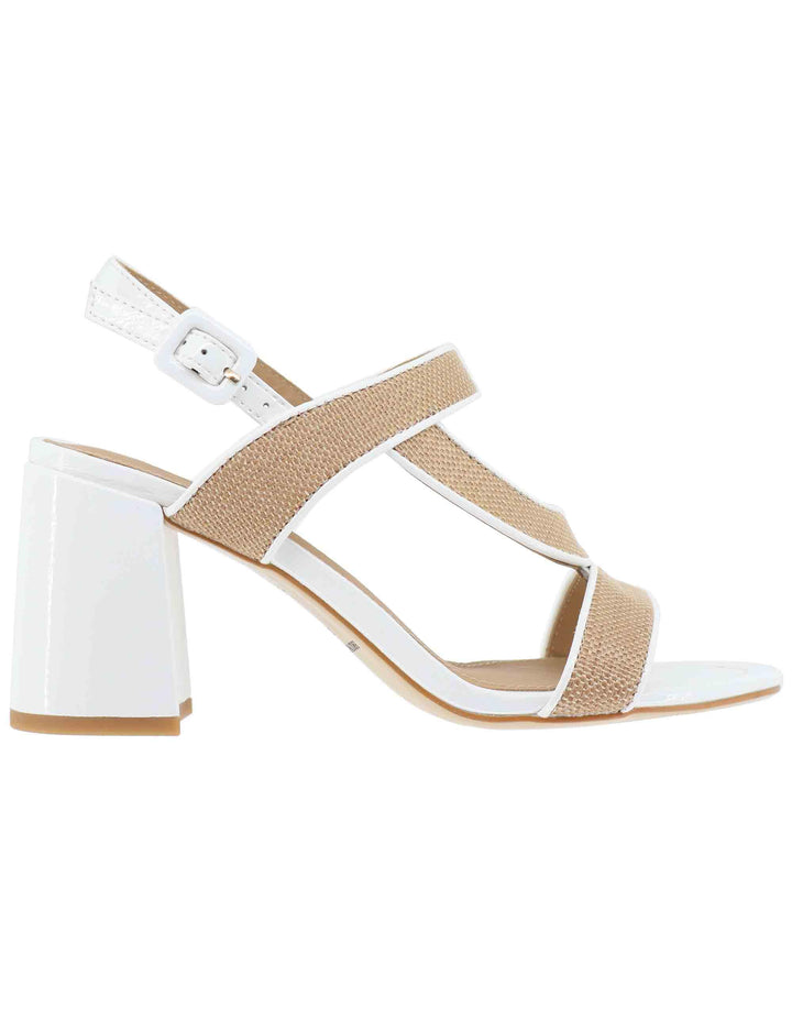 Sandali donna slingback in pelle bianca tacco alto BL3301X 100 Bruno Premi 