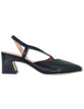 Black leather slingback with oblique strap Women SP2543 001
