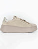 Taupe Suede Sneakers with Charms Women's PIA 430A
