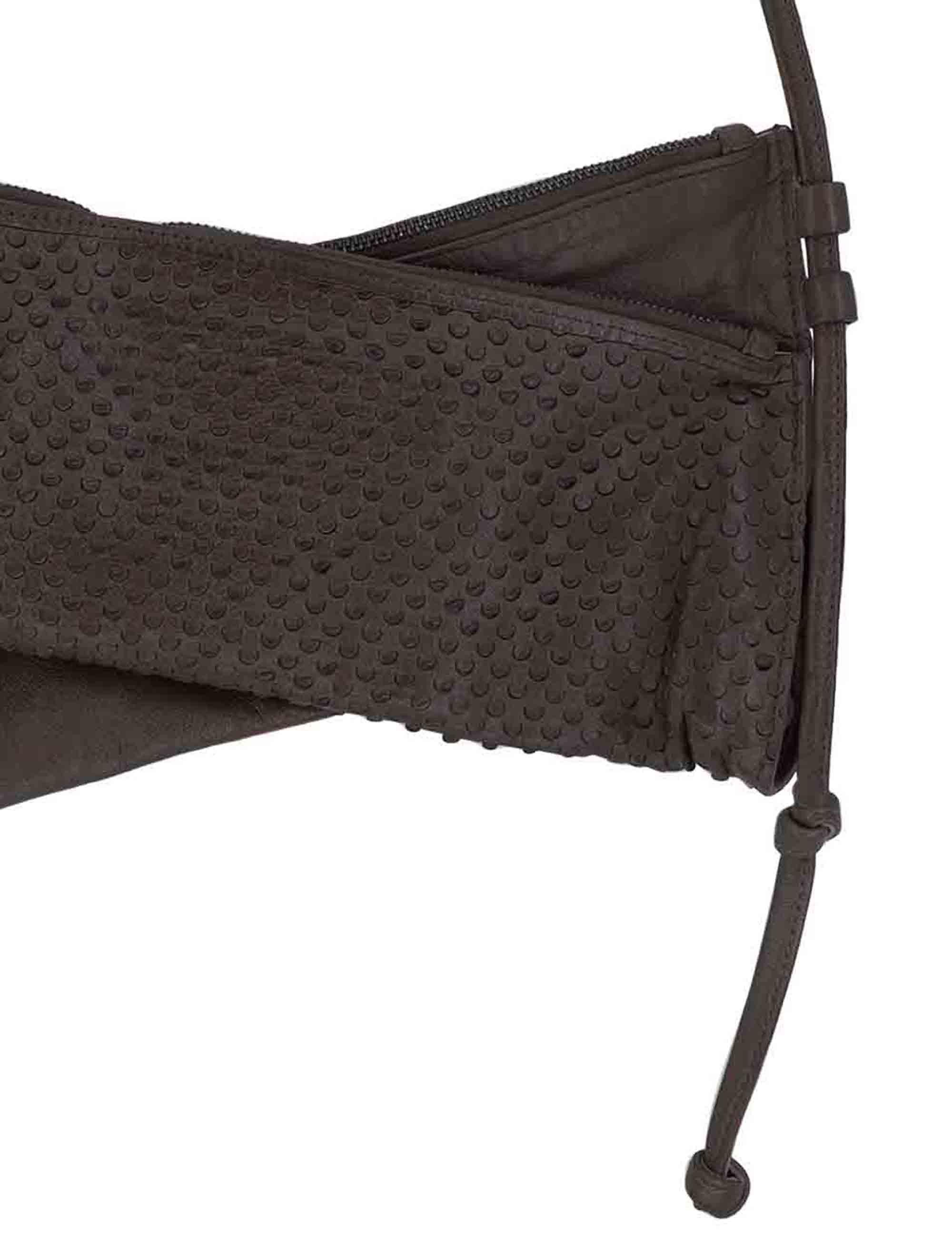 Borse a tracolla donna in pelle forata grigia con tracolla regolabile RBS1005 745 Rehard 