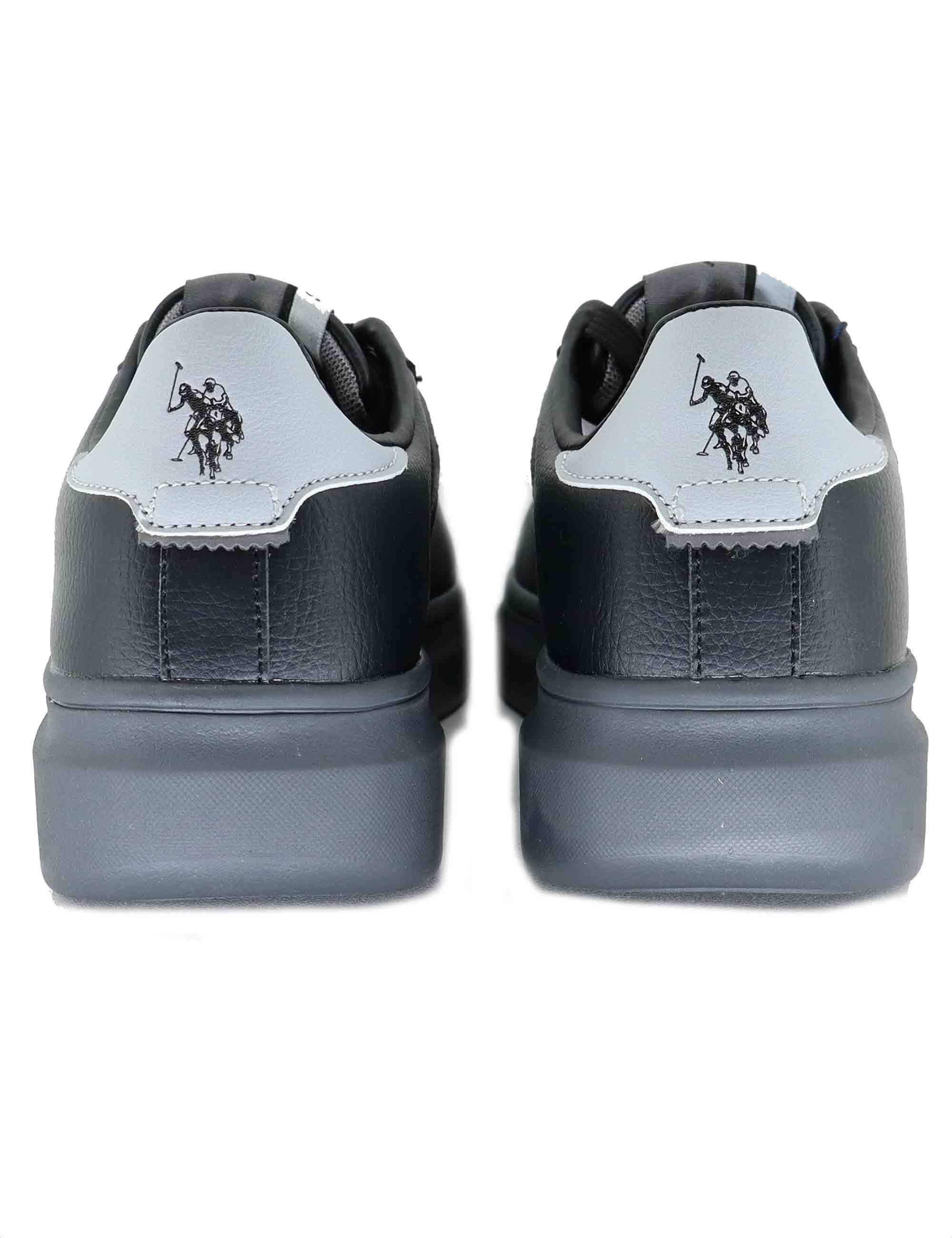 Sneakers uomo in tessuto nero con logo laterale e suola alta CODY013 BLK-LGR02 U.S. Polo Assn. 