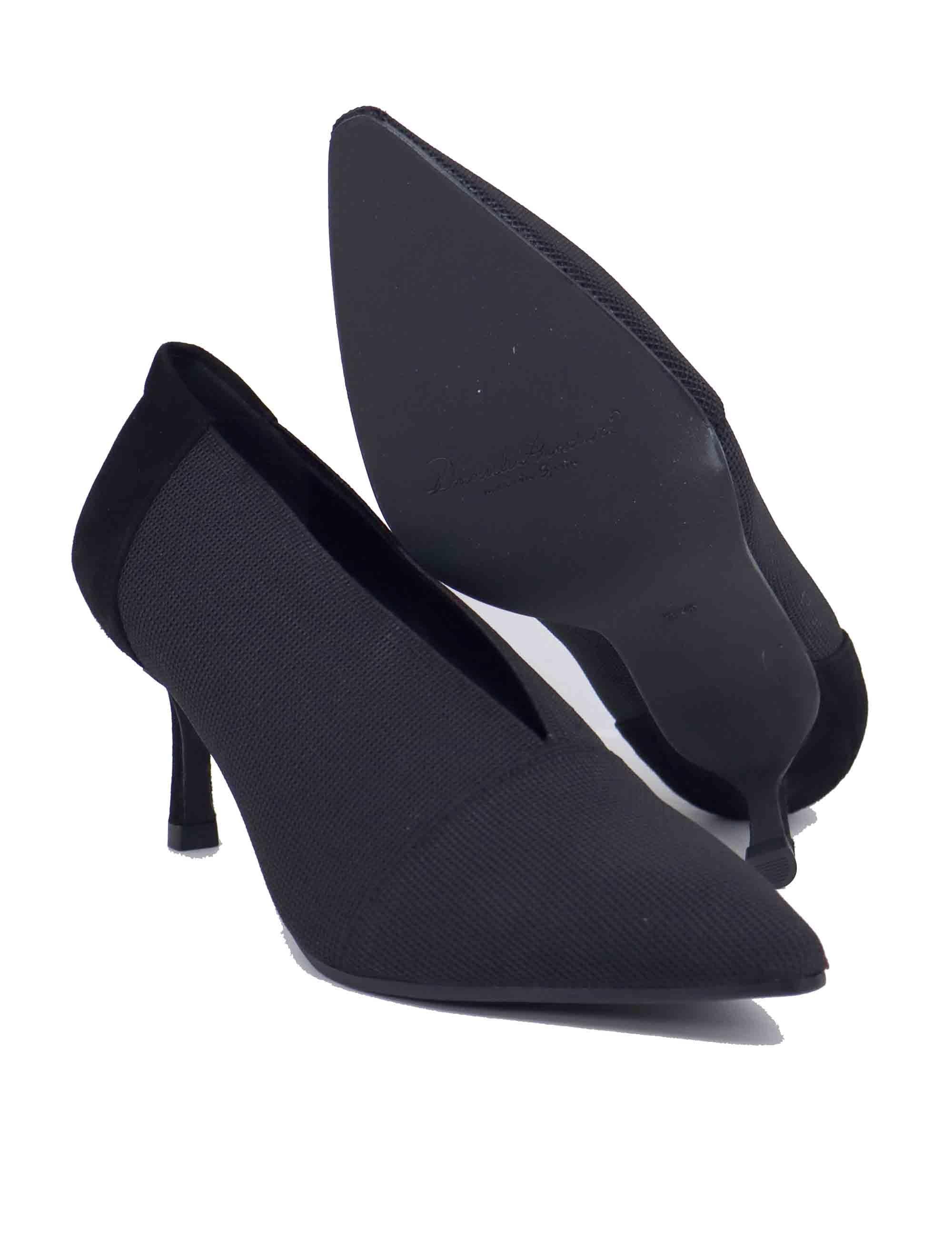 Decollete donna in tessuto nero tacco alto PENDA 001 Daniele Ancarani 