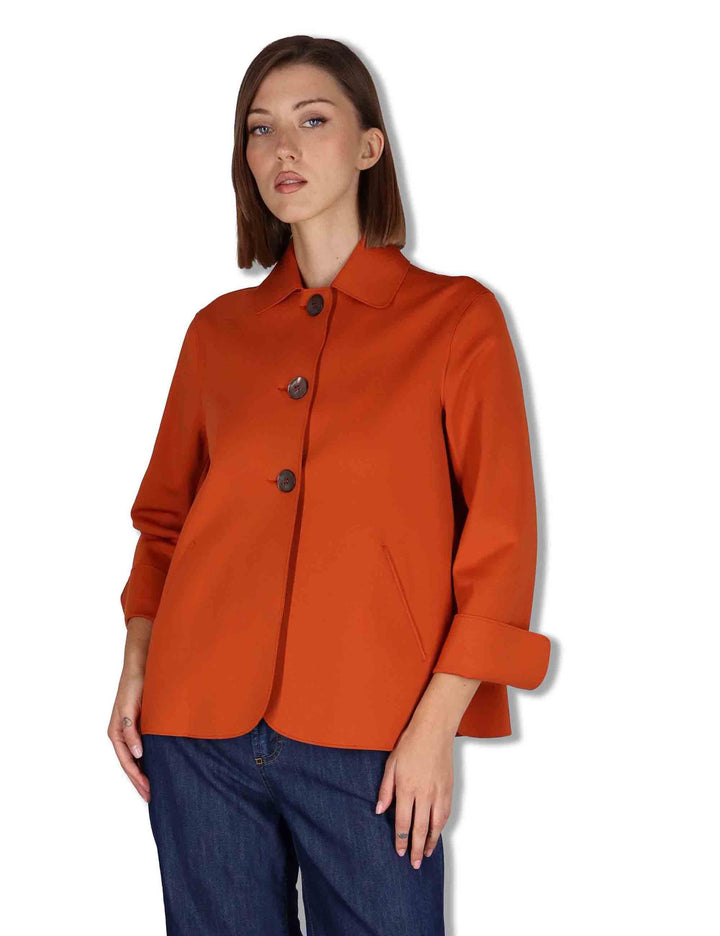 Giacche donna monopetto Angelico in tessuto stretch arancione 50260010 075 Ewooluzione 