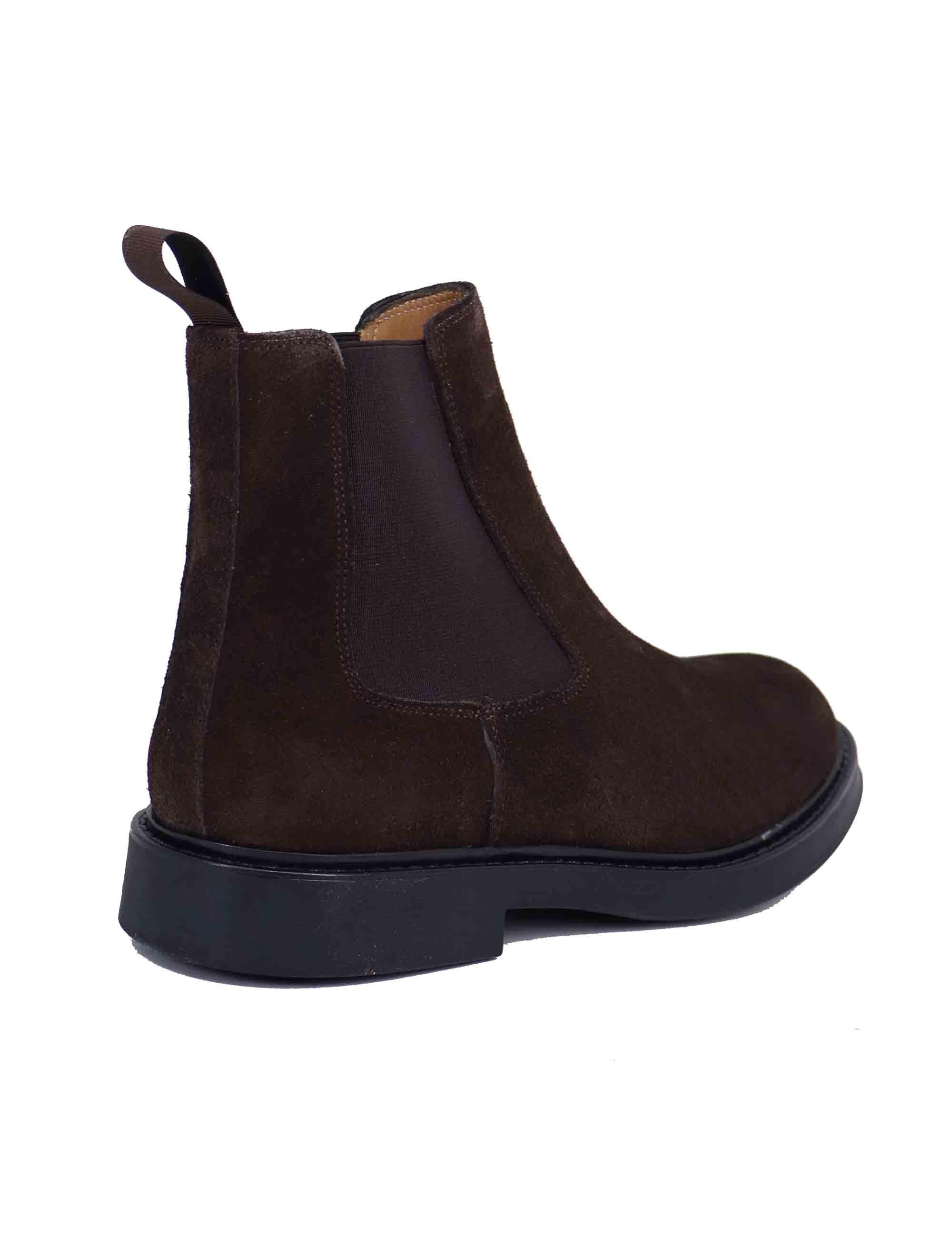 Stivaletti uomo in camoscio marrone con suola in gomma SP2320 C014 Spatarella 