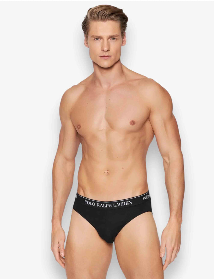 Slip in puro cotone multicolor con elastico Set di 3 714835884003 WHITE/BLK/GRY Polo Ralph Lauren 