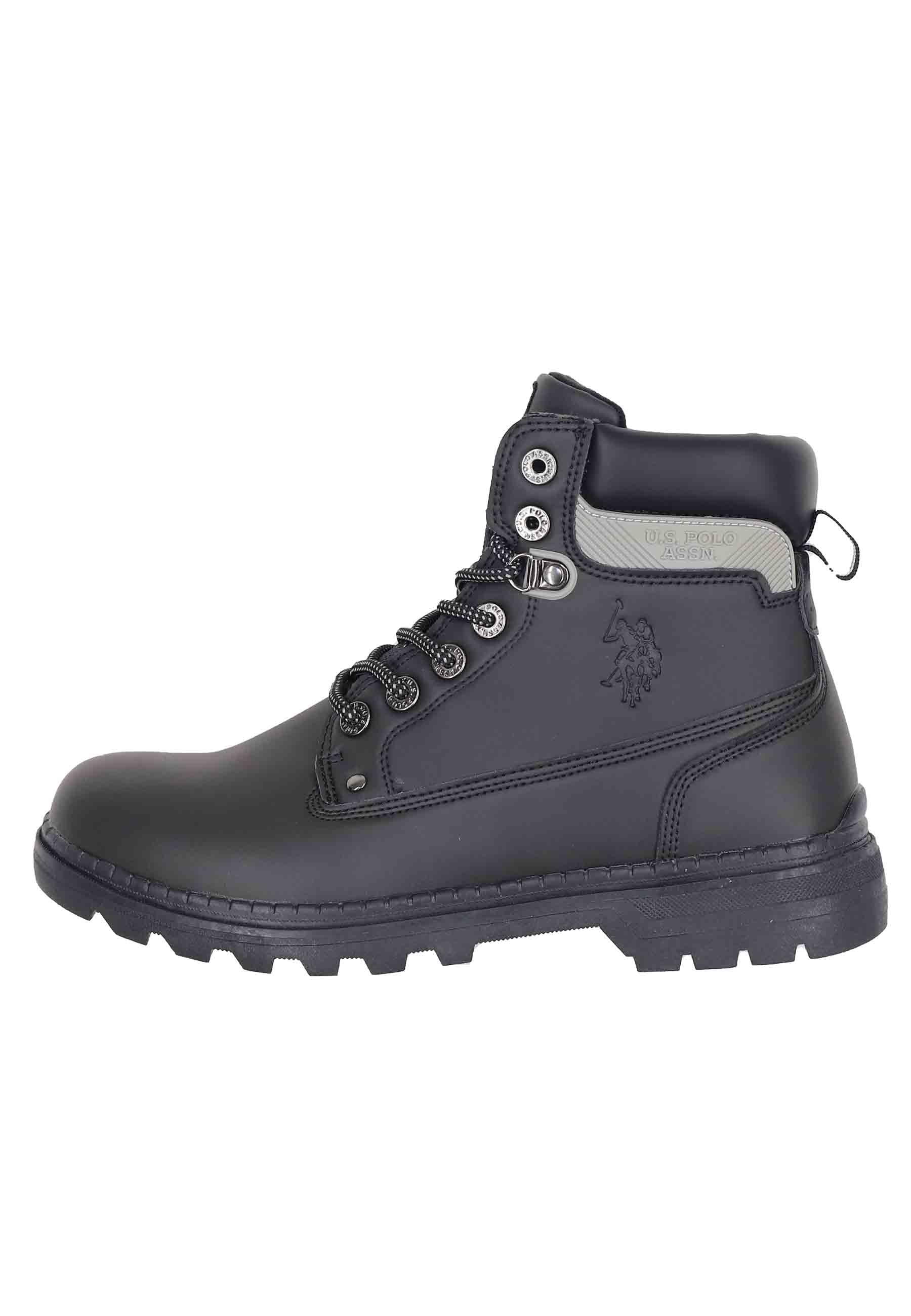 Stivaletti anfibi uomo in eco pelle nero con suola carrarmato ZIGGY002A BLK U.S. Polo Assn. 