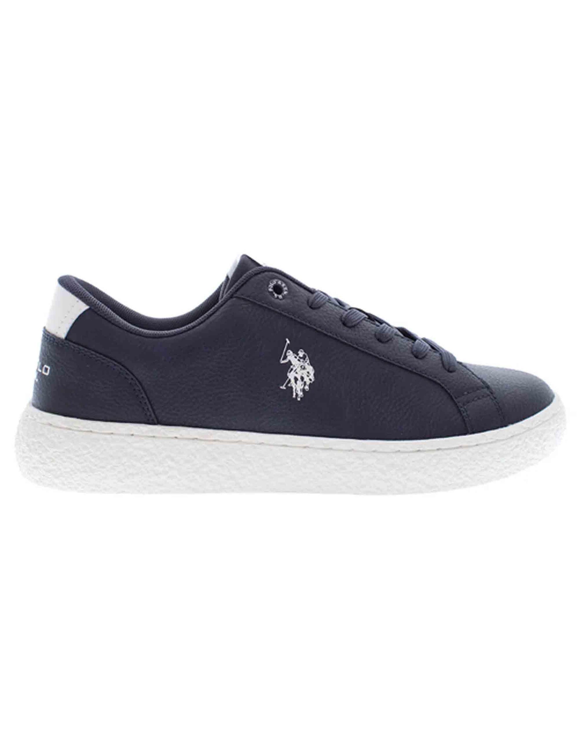 Sneakers uomo in tessuto blu con logo laterale e suola in contrasto JODIE002 DBL001 U.S. Polo Assn. 