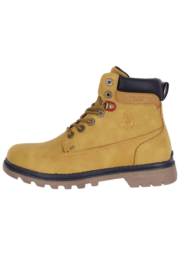 Stivaletti anfibi uomo in eco pelle miele con suola carrarmato ZIGGY002A YEL U.S. Polo Assn. 