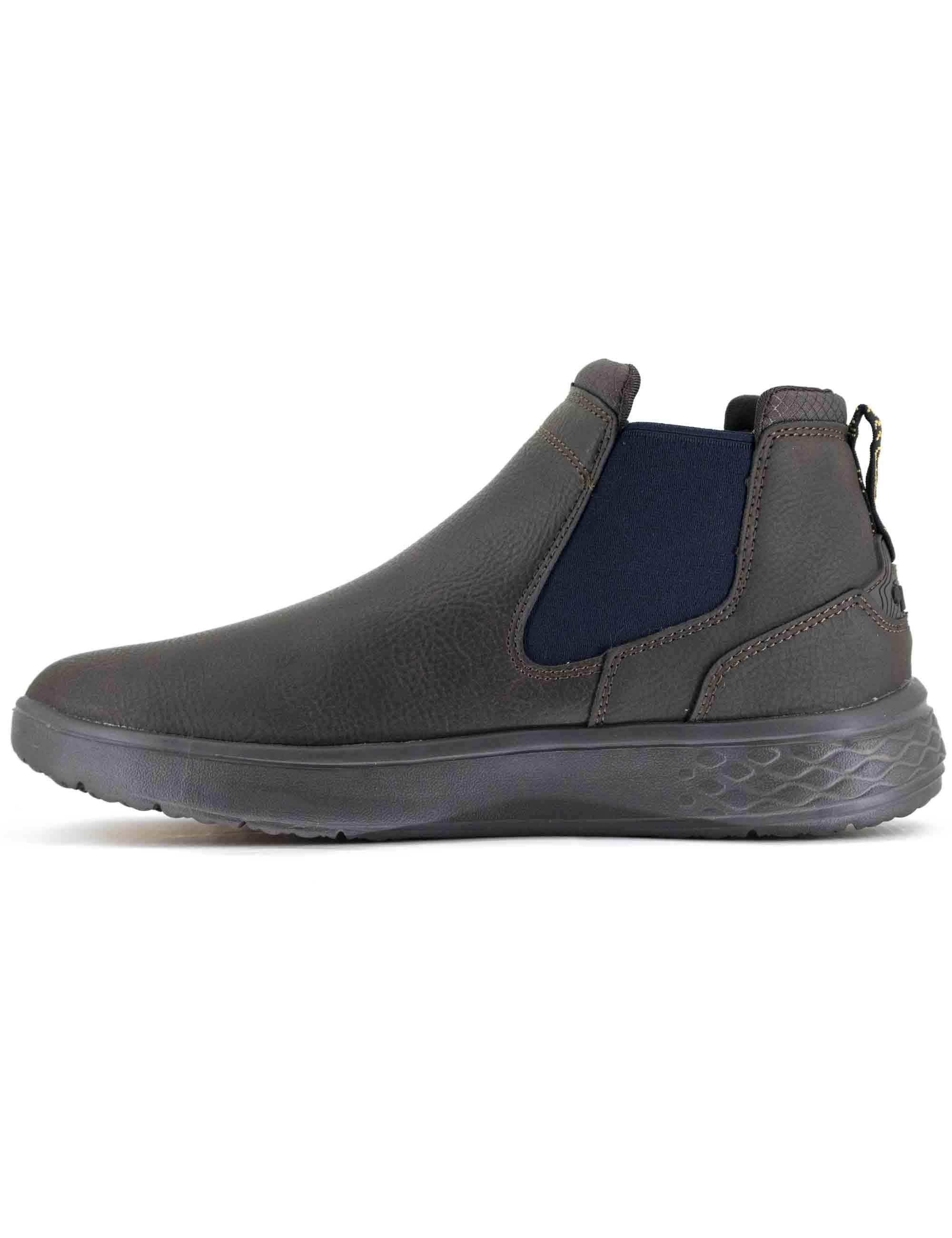 Stivaletti beatles uomo Kobi Chelsea in pelle marrone con suola in gomma JM52120A 030 Jeep 