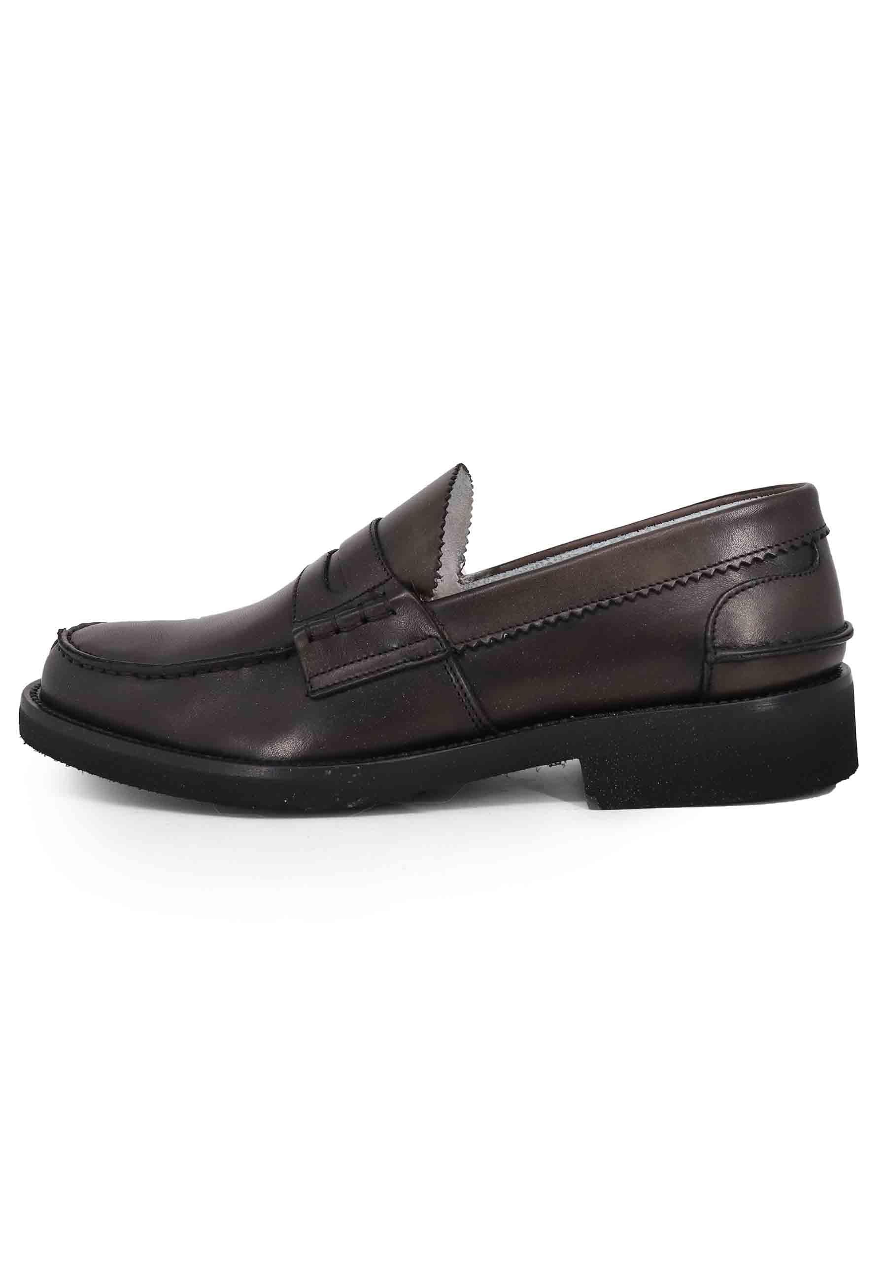 Mocassini uomo in pelle testa di moro con suola in gomma extra light SP MOCSAX 013 Spatarella 