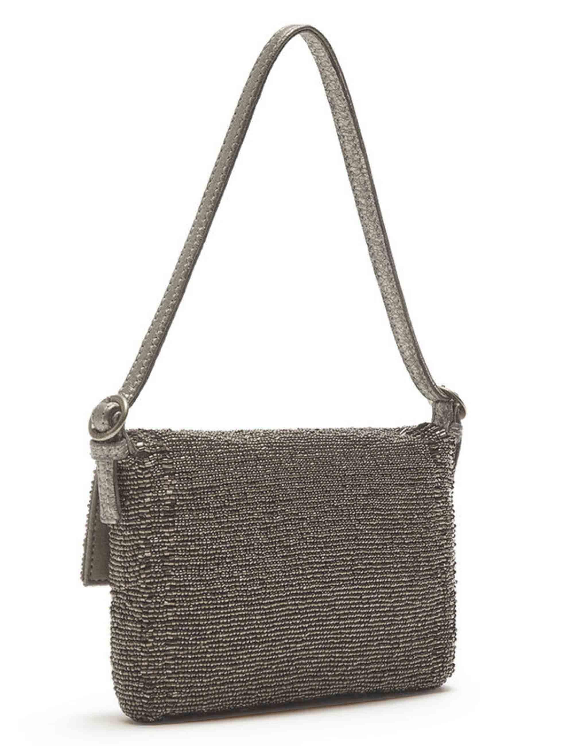 Borse donna Iconic Beads in perline argento con tracolla BF000591242 96004 Maliparmi 