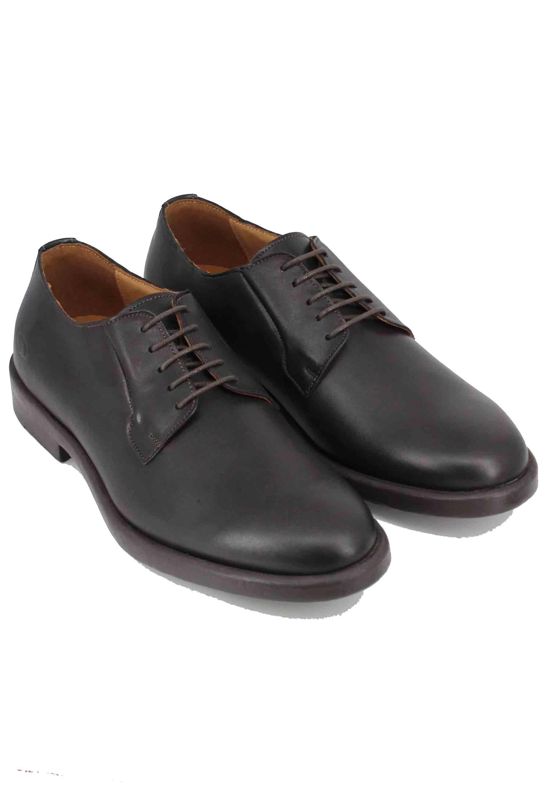 Stringate uomo in pelle marrone con fondo gomma AWARD 6 013 Rogal's 