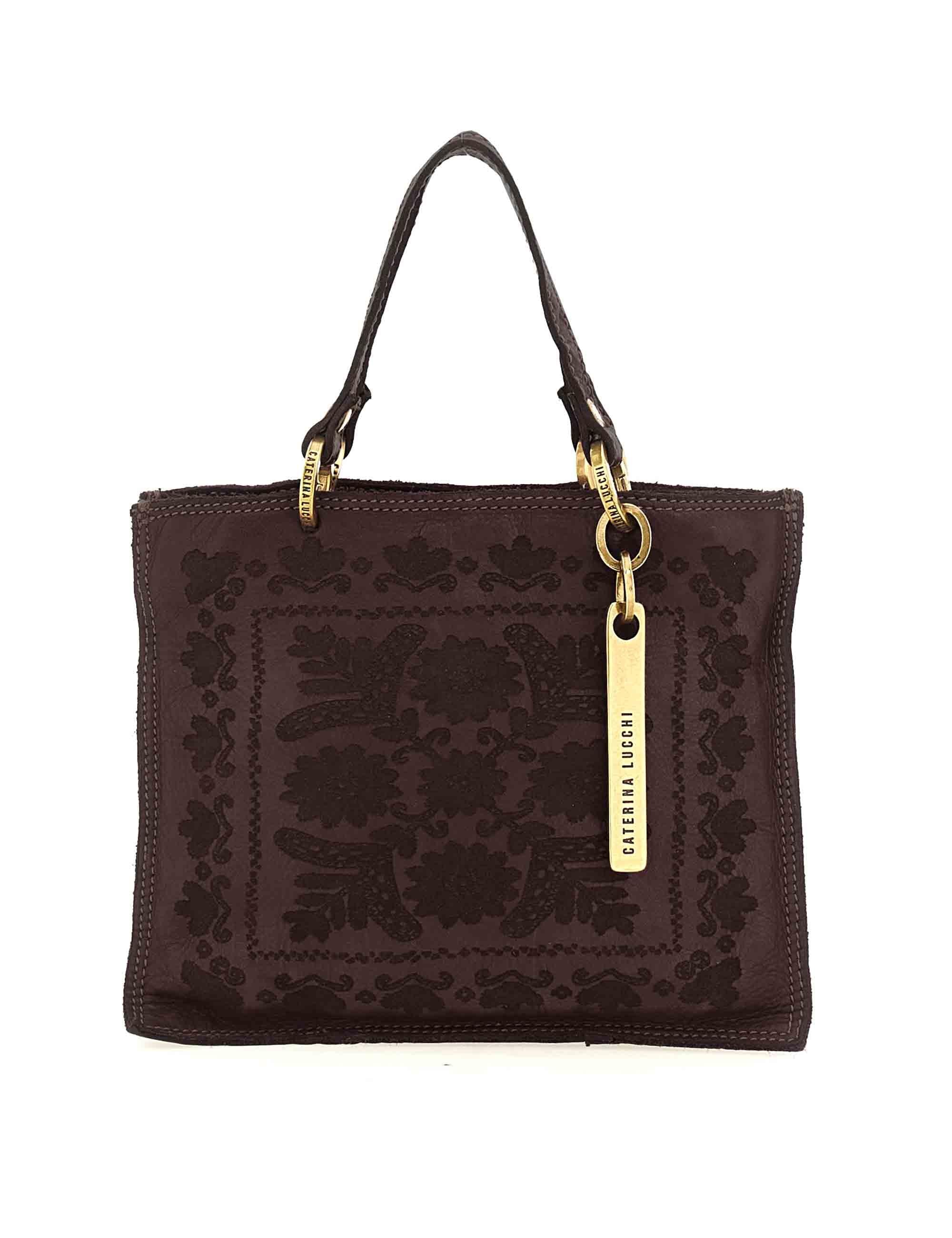 Borse mini shopping Clara in pelle marrone Donna L012310ND X2919 C1501