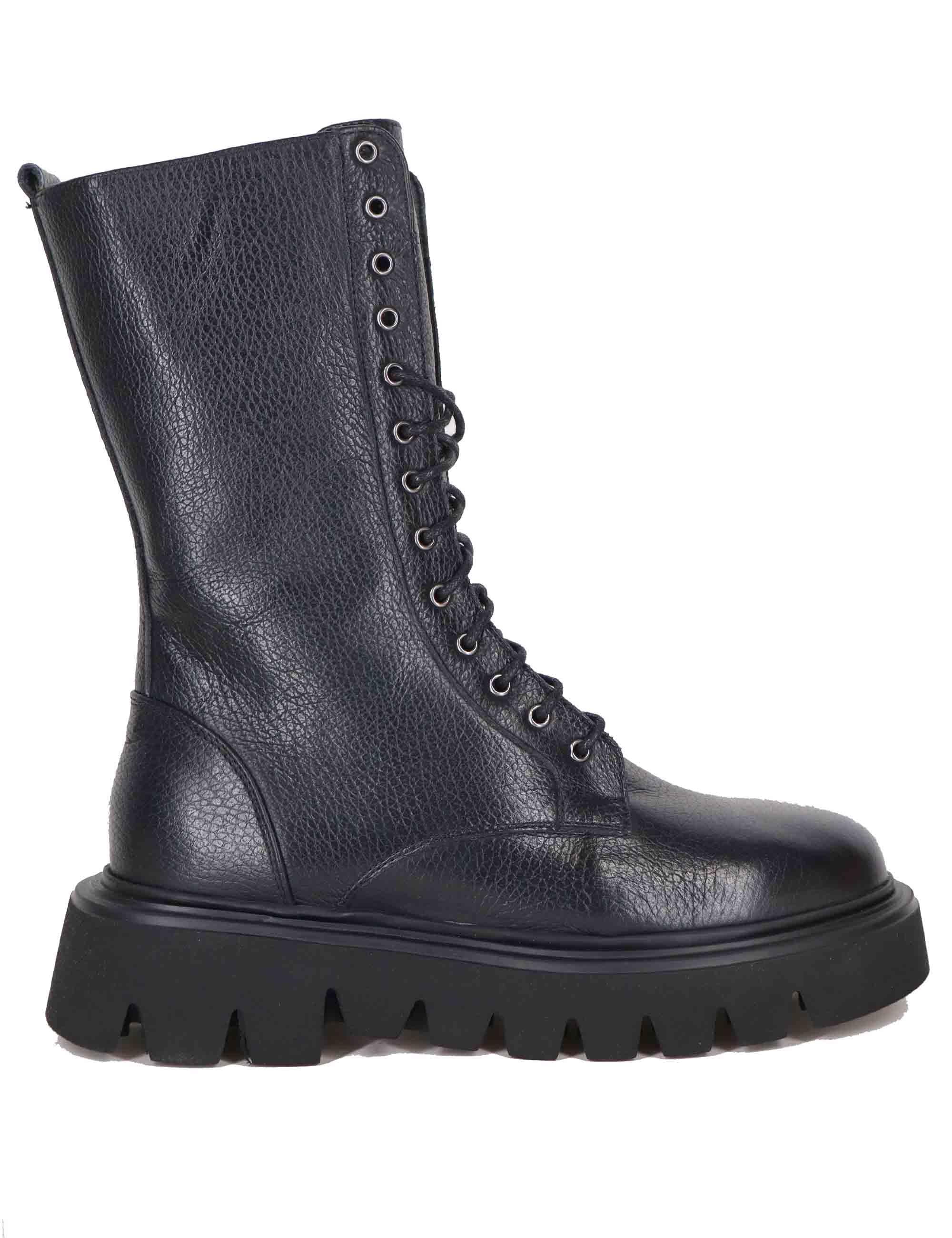 Stivaletti donna in pelle nera con suola ultra light SPA4009 001 Spatarella 