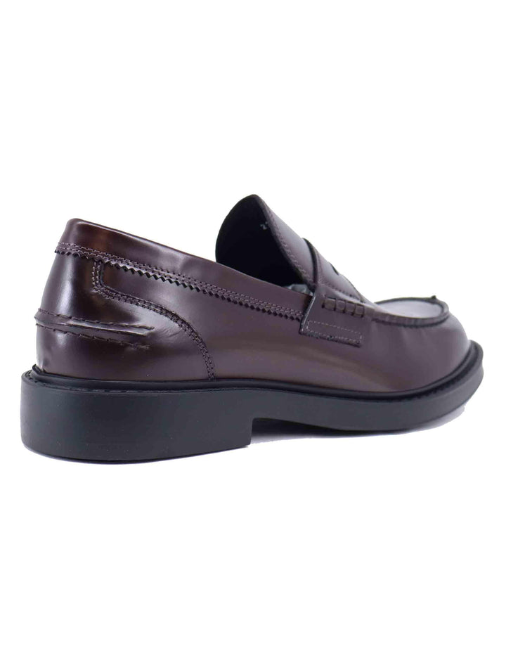 Mocassini uomo in pelle lucida bordeaux 22937 D-VP1B Antica Cuoieria 
