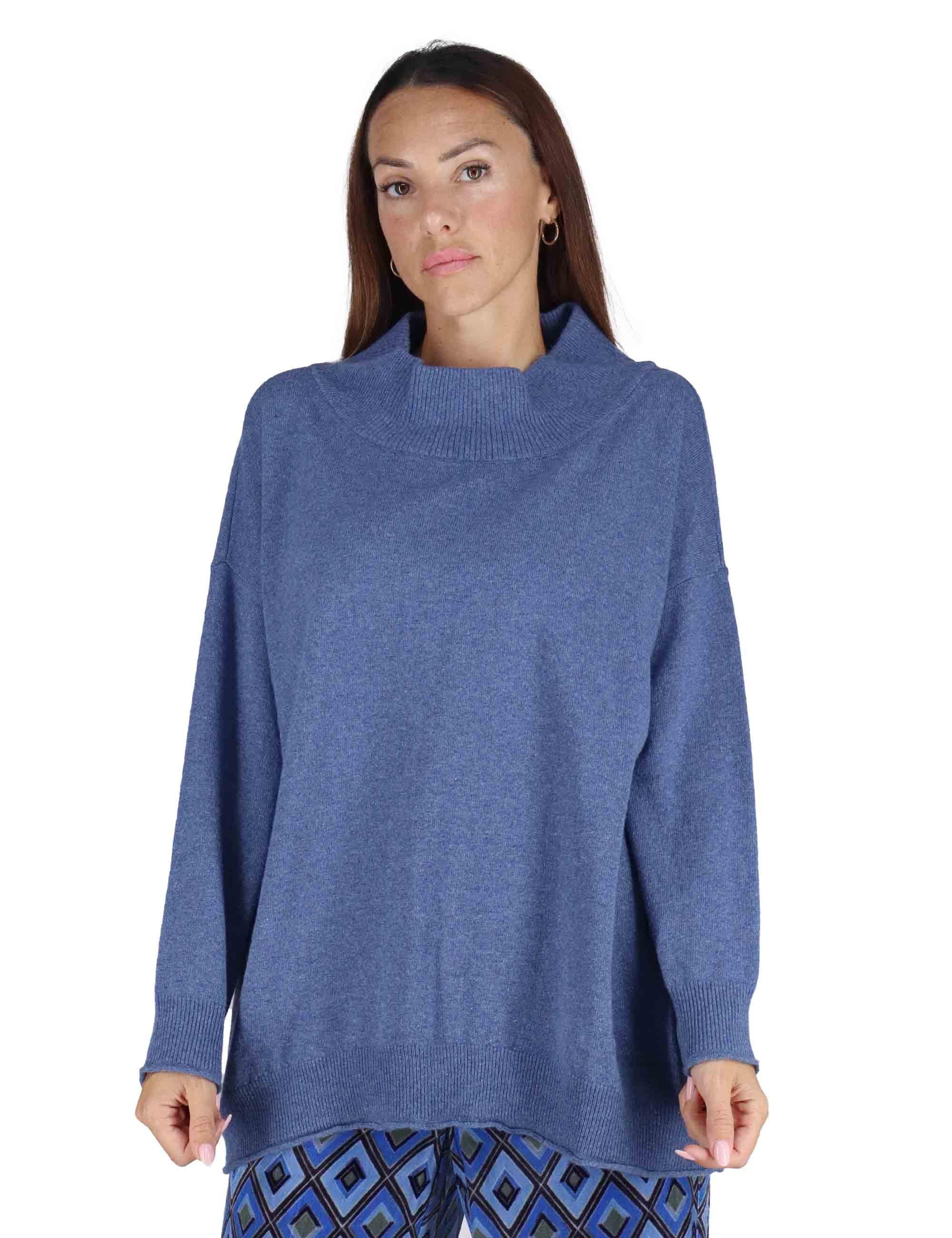 Maglioni in Lana Blu Donna 3W25-MELONE FIVE AVIO