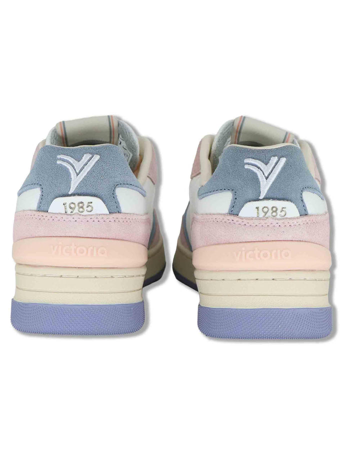 Sneakers donna Uban in pelle rosa con camoscio in contrasto 8800128 42_Rosa Victoria 