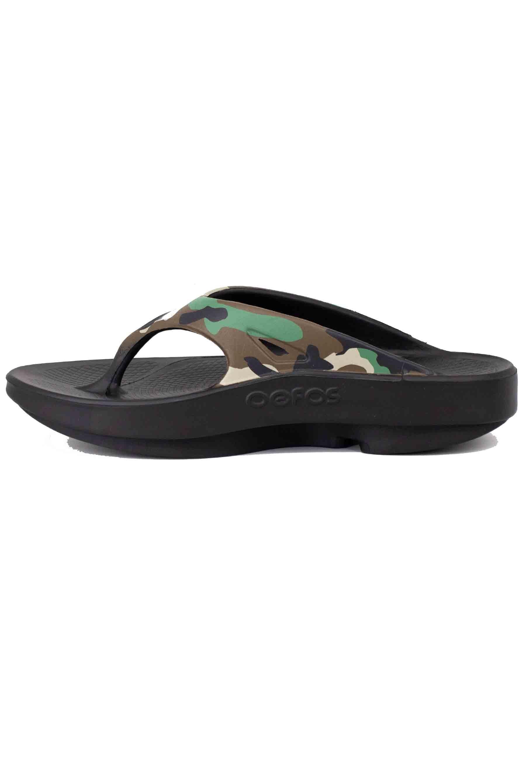Sandali infradito uomo in morbida spuma con stampa camoufalge Ooriginal 1001WDCAMO Oofos 