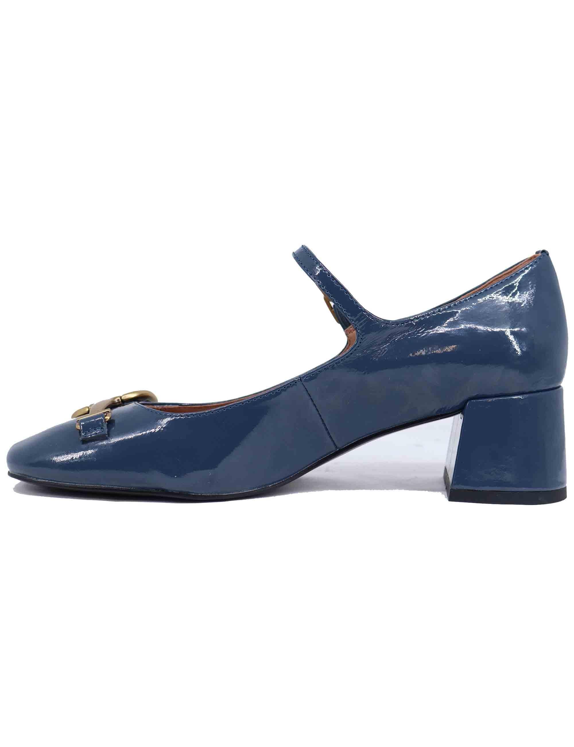 Decollete donna Noa in vernice blu con morsetto oro Donna 575Z20VK 12