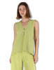Top Fluid Crepe in seta verde Donna JP554050672 60109