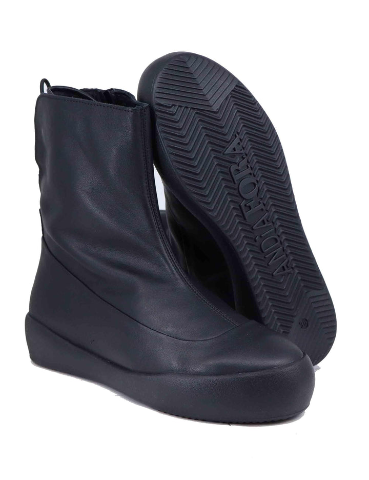 Stivaletti sneakers donna in pelle nera KEEPS 001 Andia Fora 