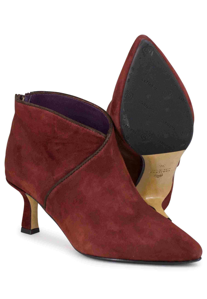 Stivaletti donna in camoscio marrone con zip posteriore TR1662/RT 38 L'Arianna 