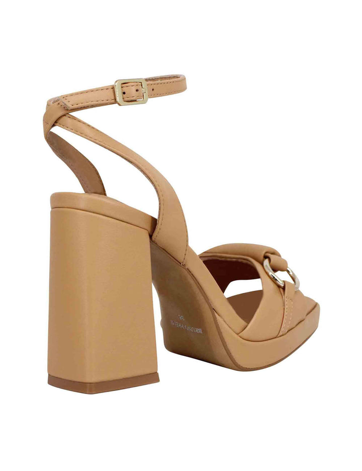 Sandali donna in pelle naturale con cinturino alla caviglia tacco alto e plateau BH2802X 014 Bruno Premi 